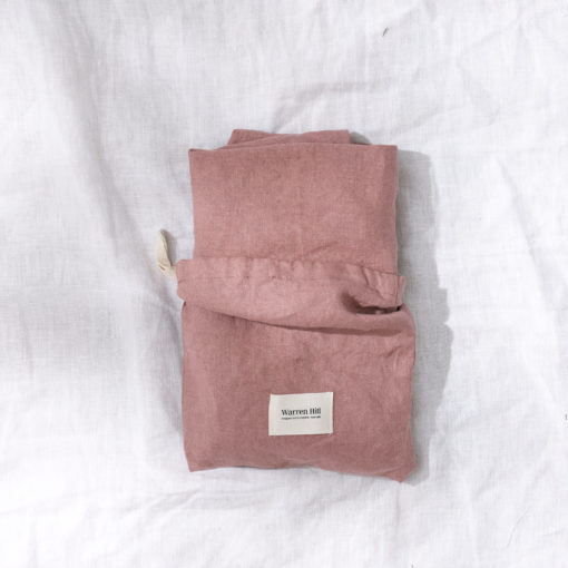 Warren Hill Stonewashed Linen Fitted Bassinet Sheet – Smoke Pink