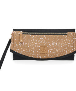 PRETTY BRAVE –  Roundabout Change Clutch – Caramel – Terrazzo